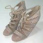 Steve Madden Radikel Womens Rhinestone Heels Size 10 Nude Silver Bling