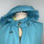 Womens Chaps Rain Wind Hooded Reversible Vest Jacket Size L Blue Yellow Boating