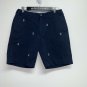 J. Crew Mens Shorts Size 32 Embroidered Anchor Navy Blue White Flat Front Cotton