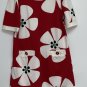 Gap Kids Girls Short Sleeve Dress Size L 10 Floral  Red White Blue Cotton Blend