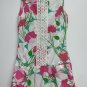 Lilly Pulitzer Girls Sleeveless Shift Dress 12 Altered Tucks White Pink Green