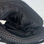Boho Crochet Macrame Knit Handbag Purse Black Hippie Style Button