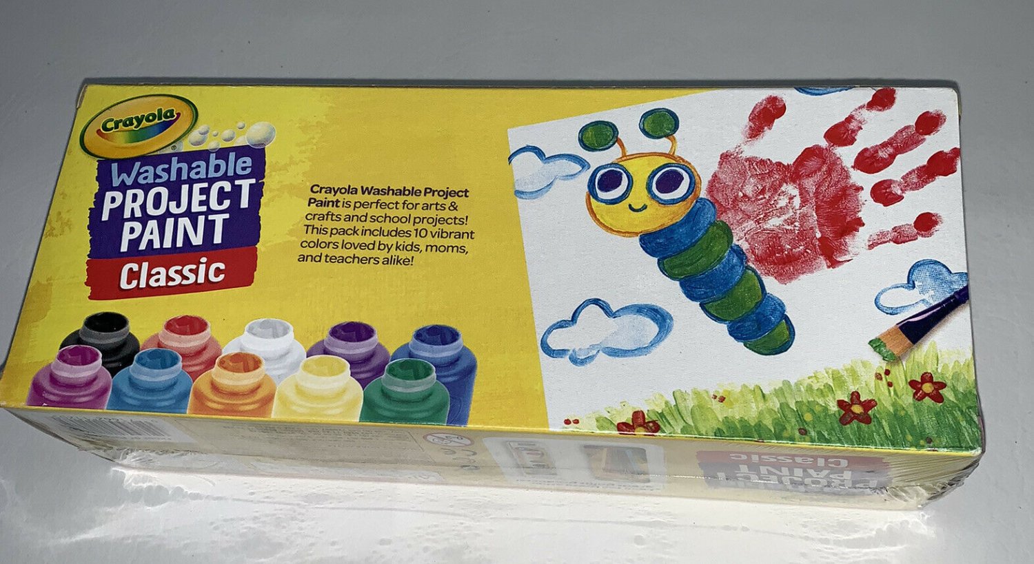 Crayola Washable Project Paint Classic for Kids Crafts & Painting 10 Colors