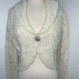 Ann Taylor LOFT Womens Wool Mohair Cocoon Cardigan Sweater Size L Ivory Button