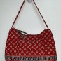 Vera Bradley Americana Red Molly Small Purse Handbag Blue Tan Floral Print