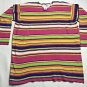 Vtg 80's Vittadini Sport Tunic Sweater Womens  Oversized M Cotton Pink Stripe