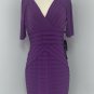 Adrianna Papell Womens Bandage Dress Petite Size 10 P Purple Tiered Pleated NWT