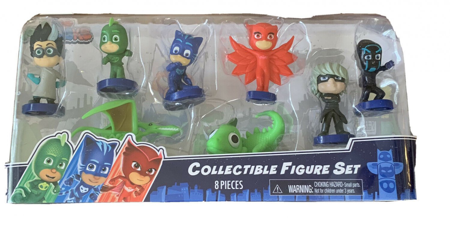 PJ Masks 8 Piece Collectible Figure Set Catboy Romeo Gekko Owlette Luna ...