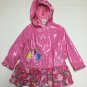 Disney Store Princess Girls Rain Coat Jacket Size 4 Pink Hooded