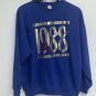 Vintage 1988 Paris Ile De France Graphic Sweatshirt Size XL Blue Gold Red