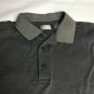 Izod Golf Polo Shirt Mens Size Medium Black Beige Geometric Cotton Short Sleeve