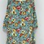 Womens Off the Shoulder Dress XL Blue Floral Bell Sleeve Romantic Xhilaration