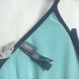 Aerie Swim Suit Triangle String Bikini Top Women Size XS Padded Blue Floral