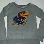 Kansas University Jayhawks Womens Sweatshirt Size Small Gray Pressbox