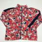 Aerie Womens Floral Jacket Size M Athletic Workout Track Red Blue Zip Up
