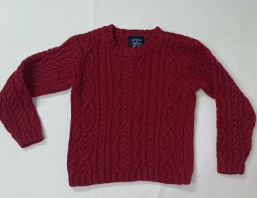 Bowen & Wright Boys Cable Knit Sweater Size M 5 Red