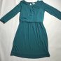 Charming Charlie Dress Womens Size Medium Split Sleeve Jade Green