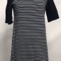 Gap Womens Dress Size Small Navy Blue White Striped Short Sleeve Fall Cotton