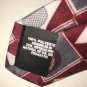 Manhattan Mens Neck Tie Polyester Red Gray Geometric USA New