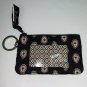 Vera Bradley Classic Black Zip Id Coin Case Retired