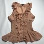 Poetry Sleeveless Ruffled Shirt Top Womens Size Small