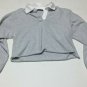 Brandy Melville Womens Cropped Long Sleeve Collared Shirt One Size Gray Top