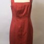 Tahari Womens Sheath Dress Size 8 Red Orange Career Satin Lined