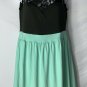 Sunnow  Dress Womens Size Large Black Mint Green Lace Sleeveless