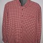 Eddie Bauer Button Down Shirt Mens Size Medium Red Blue White Plaid Long Sleeve