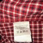 Eddie Bauer Button Down Shirt Mens Size Medium Red Blue White Plaid Long Sleeve