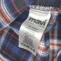 Mavi Womens Stud Button Front Shirt Size S Blue Orange Pink Plaid Long Sleeve