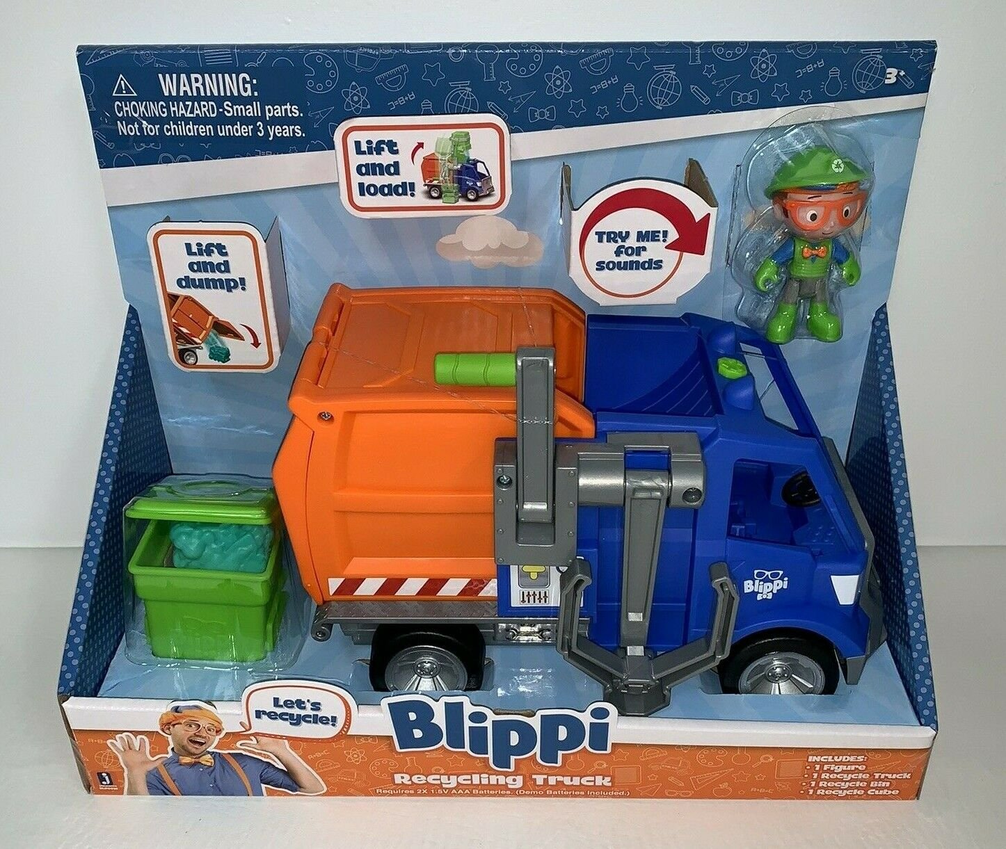 BLIPPI Talking Recycling Truck Garbage Recycle Vehicle New Release