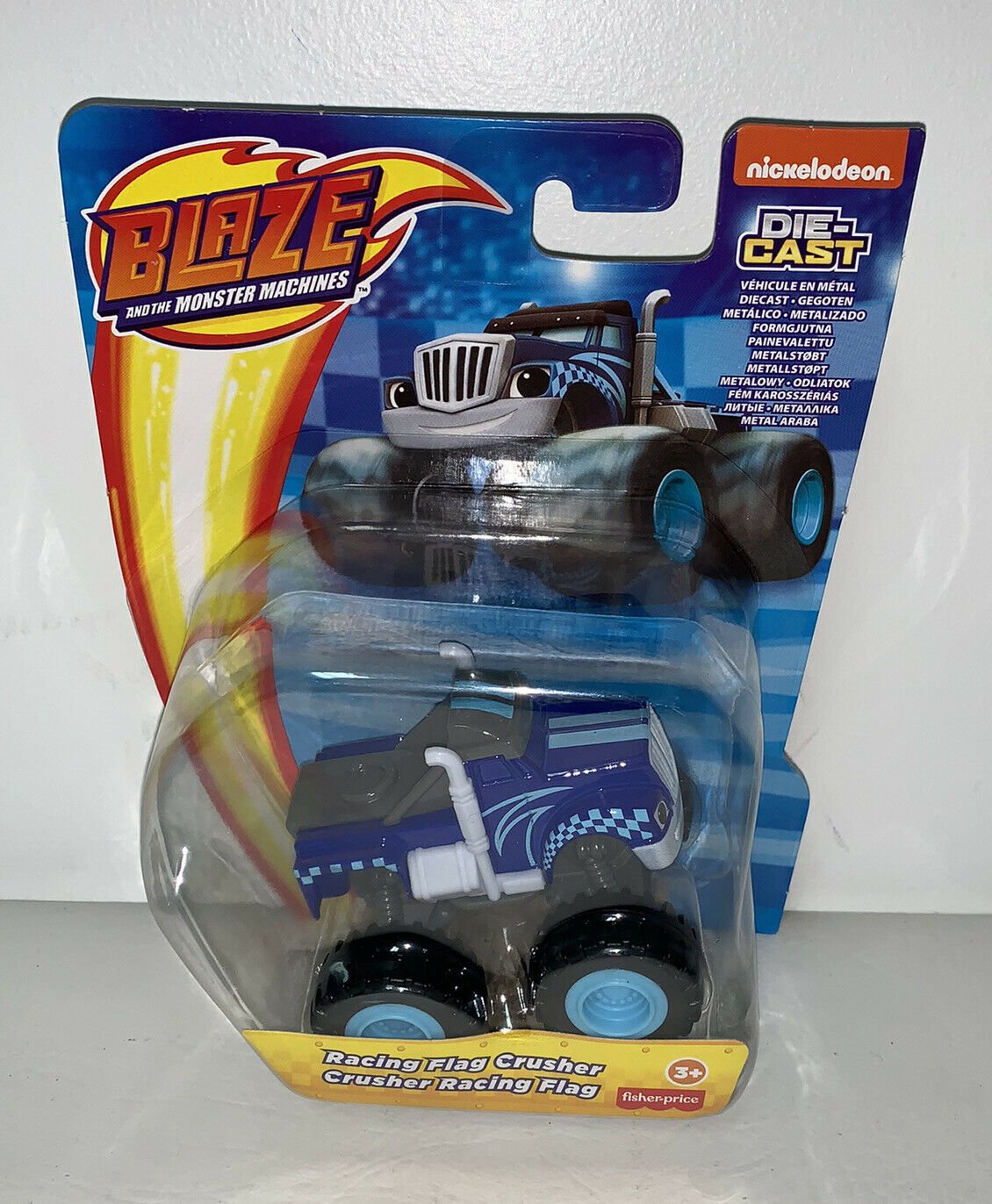 Blaze And The Monster Machines Racing Flag Crusher Die Cast Toy Vehicle NEW