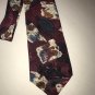 Wembley Mens Neck Tie Polyester Maroon Abstract USA