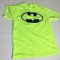 DC Comics Batman Boys Activewear Shirt Size 2XL 18 Neon Yellow Black Graphic Tee
