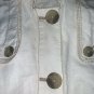 Ann Taylor Loft Womens Jacket Size XS Off White Linen Blend Button Front Flaw