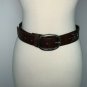 Western Cowgirl Womens Brown Tooled Belt Size Large Boho Hippie Turquoise Stones