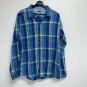 ExOfficio Mens Insect Shield Shirt Size M Long Sleeve Blue Plaid Button Outdoor
