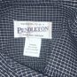 Pendleton Womens Check Plaid Shirt Size L Navy Blue White Button Up 100% Cotton