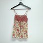 Kirra Womens Tank Top Size Small Floral Pink Orange Green Cotton