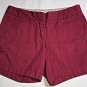 J. Crew Chino Shorts Womens Size 2 Dark Pink Broken-In Cotton 5"