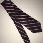 Nicola Ferri Milano Italy Mens Neck Tie Silk Striped Black Pink White Silver