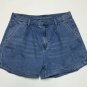 American Eagle Womens Mom Short Denim Blue Jean Cuffed Shorts Size 10 High Rise