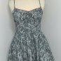 Bethany Mota Womens Mini Dress Spaghetti Straps Size M Blue Coral Cotton Cut Out