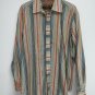 Robert Graham Mens Long Sleeve Plaid Shirt Size XL Flip Cuff  Paisley Blue