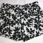 J. Crew Womens Shorts Black White Size 0 Floral Textured  3" Casual