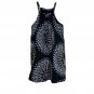 Gap Kids Girls Sundress Dress Size M Black Blue Sleeveless Cotton Lined