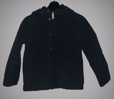 Crazy 8 Boys Quilted Jacket Navy Blue Size Medium 7 8 Hooded Winter Cotton Nylon