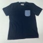 Hudson & Barrow NYC Mens T-Shirt Size Small Navy Blue Casual Pocket Tee Cotton
