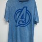 Marvel Avengers Mens Tie Dye Short Sleeve T-Shirt Size XL Blue Graphic Tee Shirt
